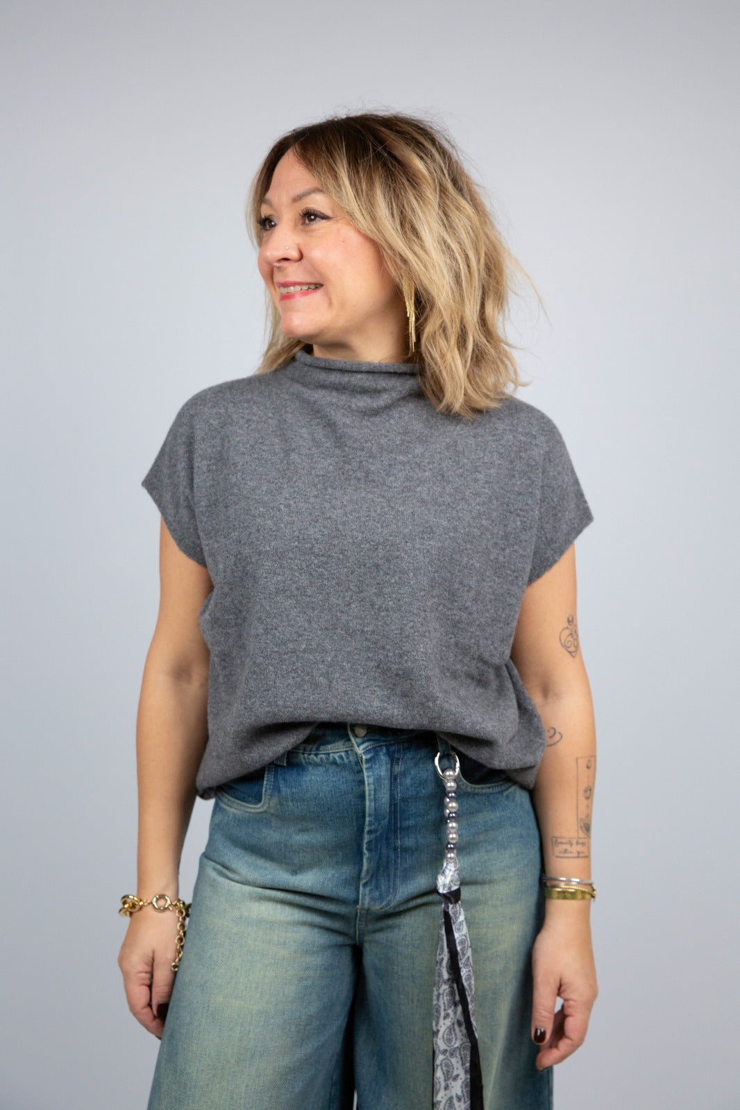 Bighet gilet 100% cashmere