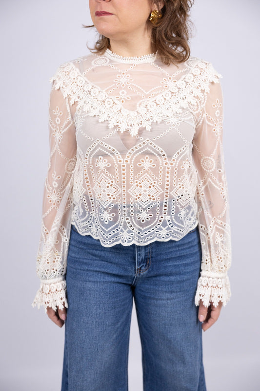 Tensione in blusa un pizzo
