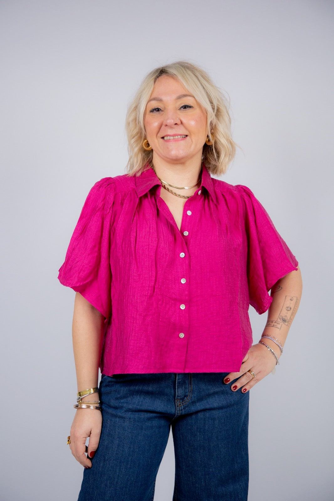 Compania fantastica Camicia con manica manica a campana