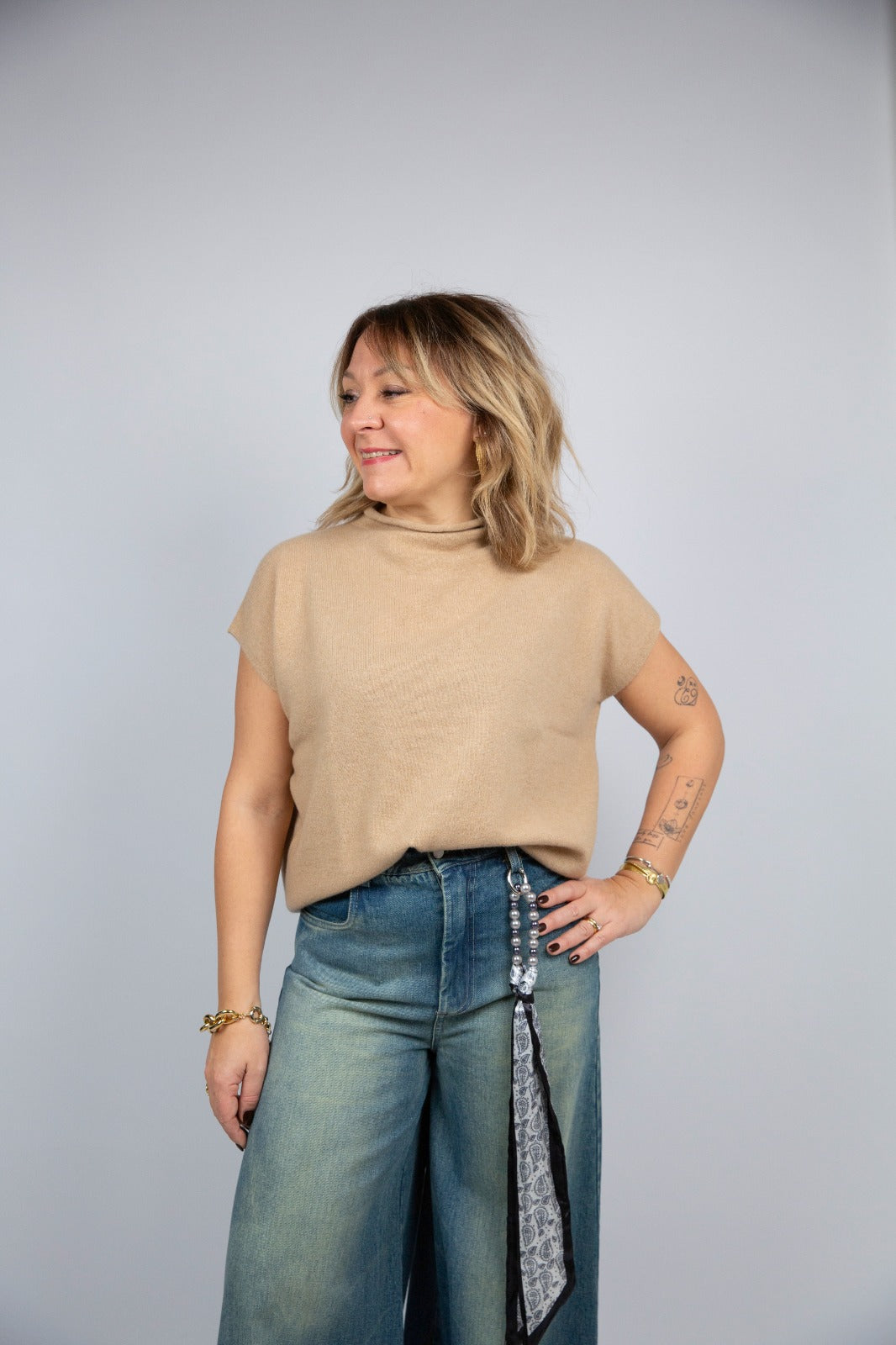 Bighet gilet 100% cashmere