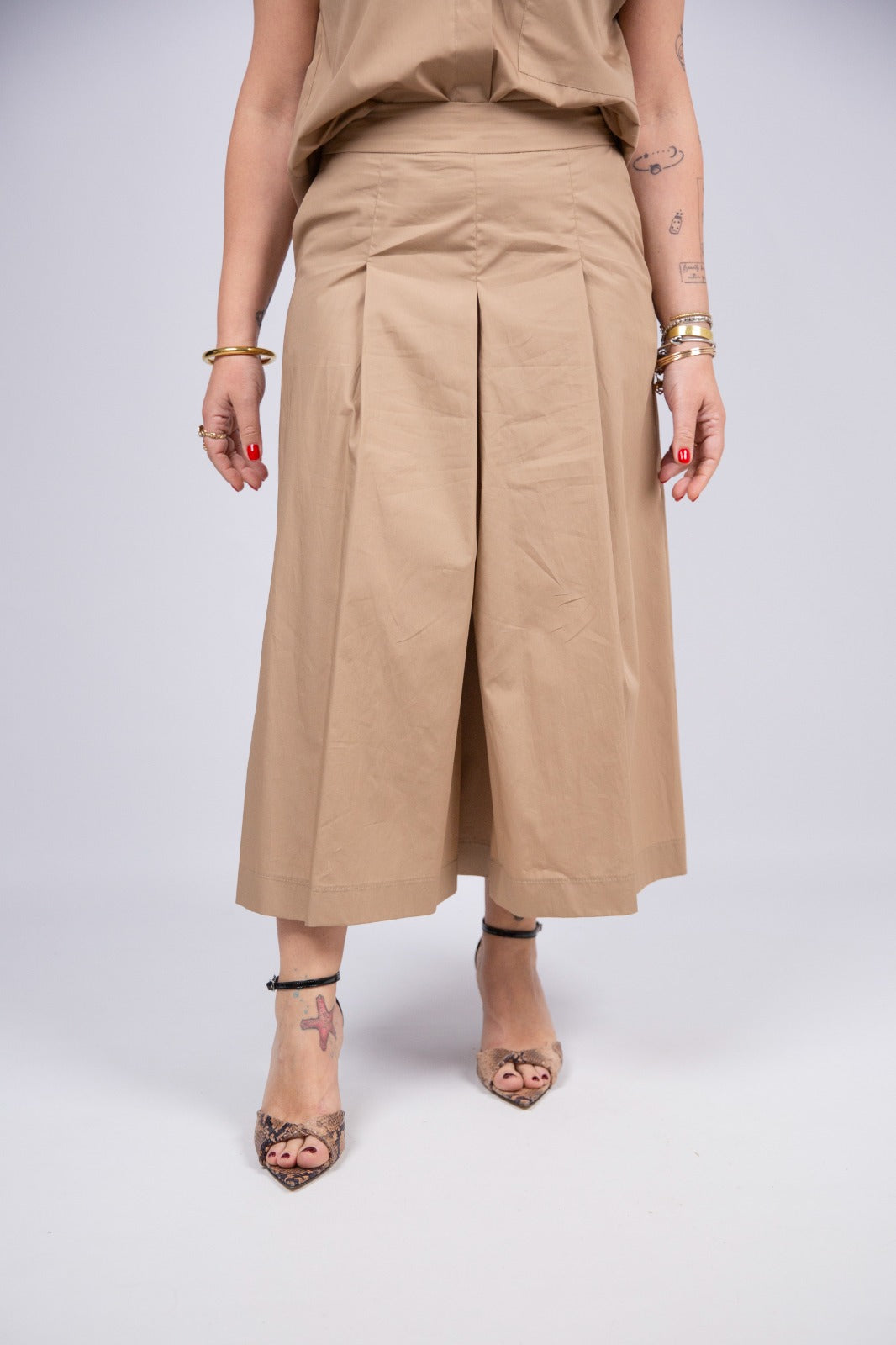 Tendine in Panta coulotte  con pinces