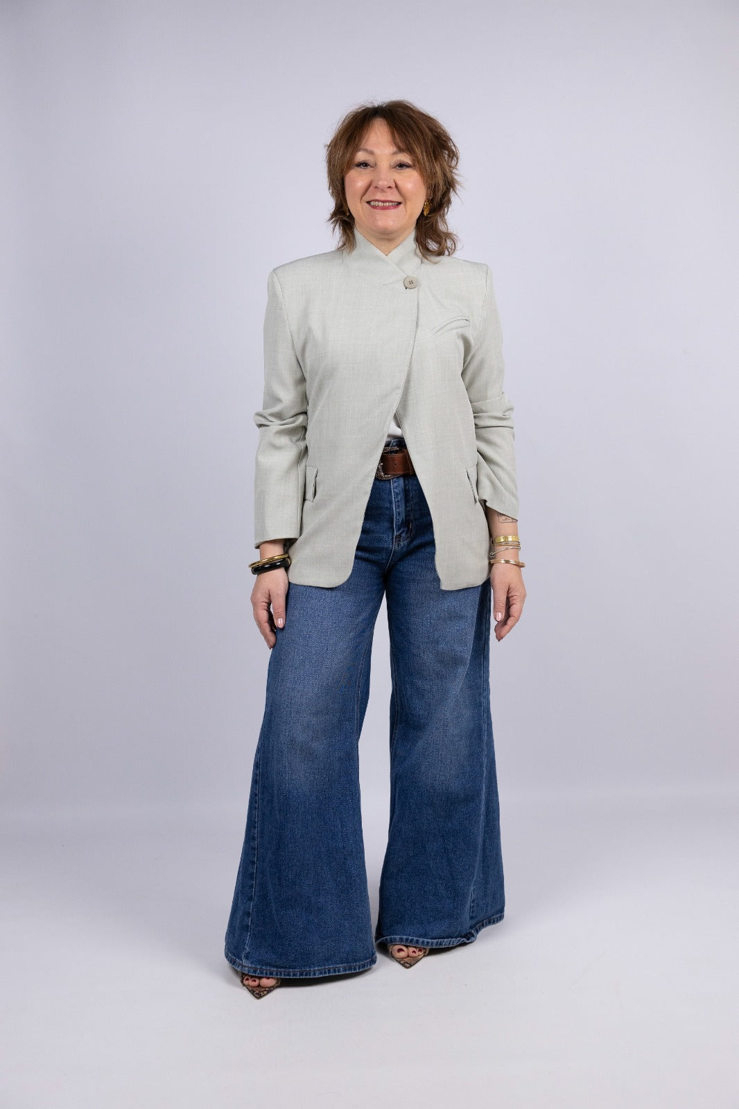 Atelier55 miho Giacca con allacciatura asimmetrica