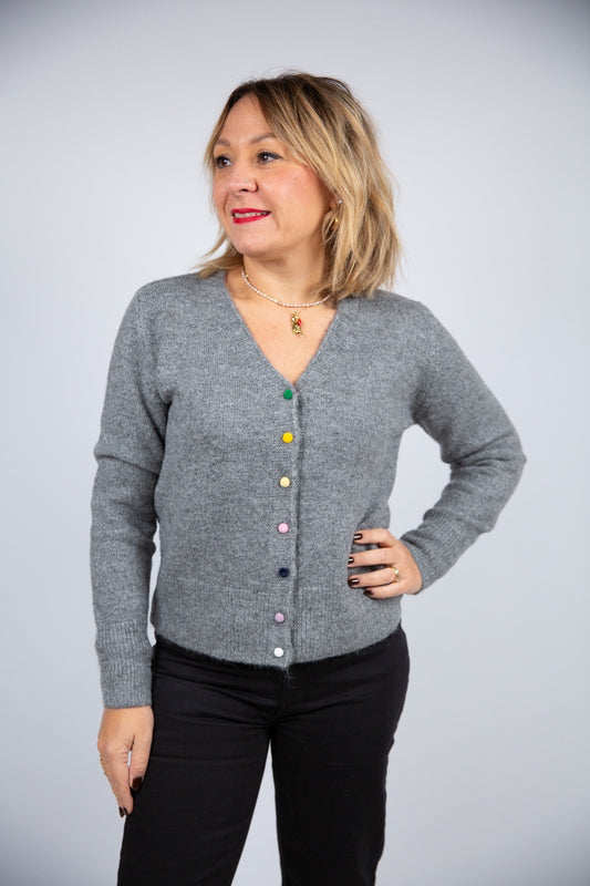 Compania fantastica cardigan con bottoni multicolori