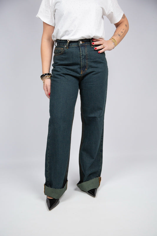 King Kong jeans ottanio wid leg taglio vivo