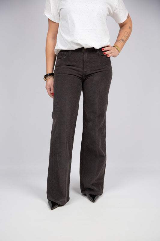 Arita pantalone in velluto testa di moro