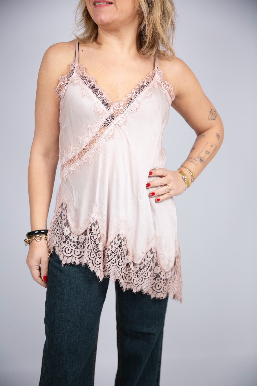 Arita top pizzo e viscosa