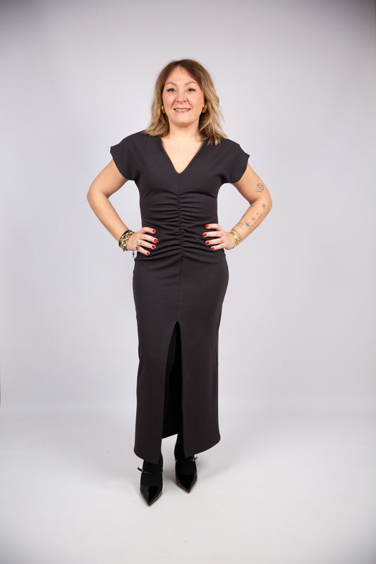 King Kong vestito lungo con arricciatura