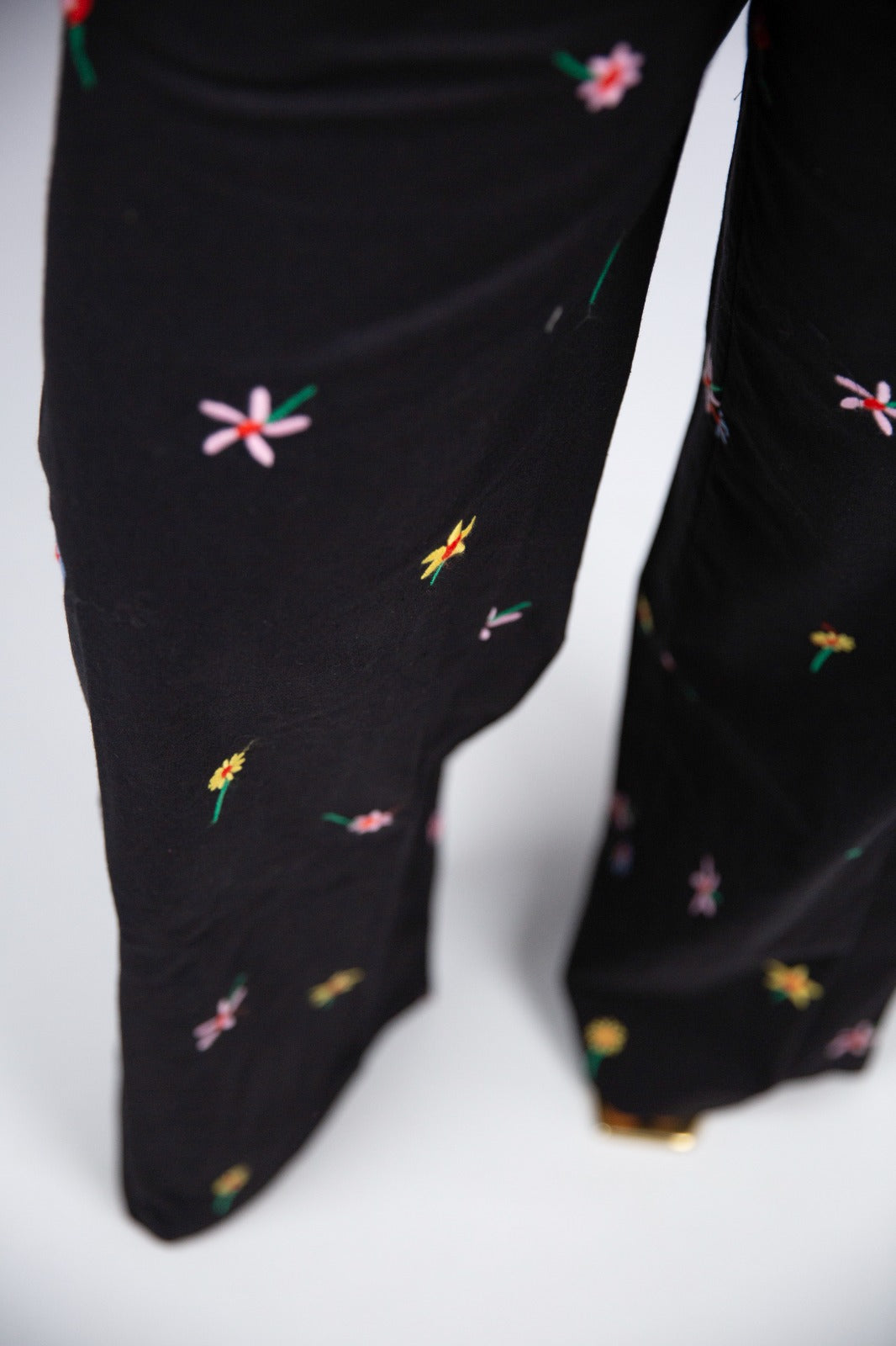 Compania fantastica pantaloni neri con ricami