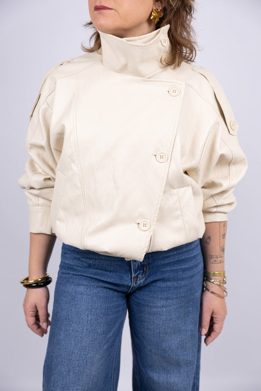 Atelier55 Giubbino ghiaccio ecopelle