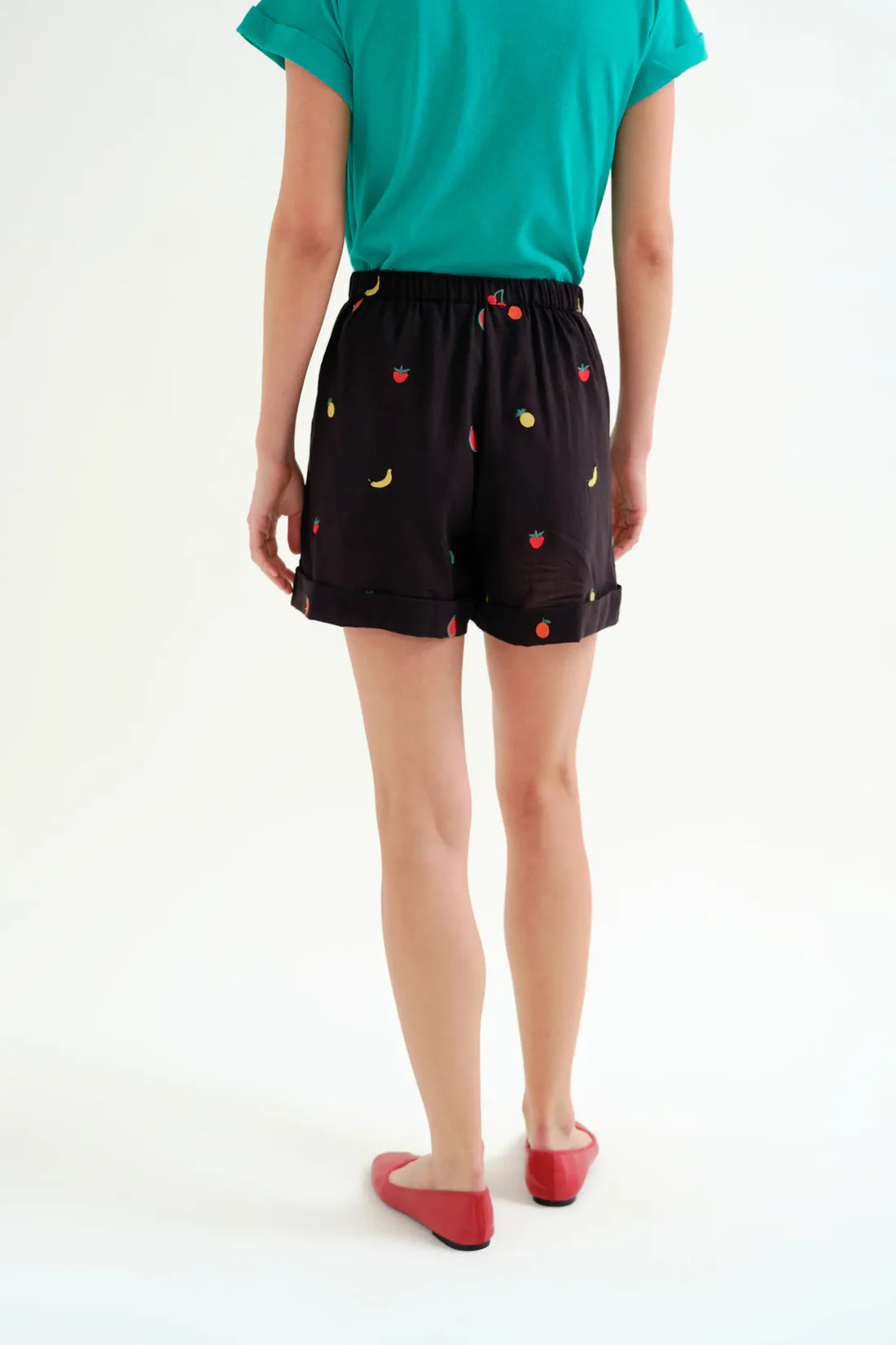 Compania fantastica shorts con ricamo frutta