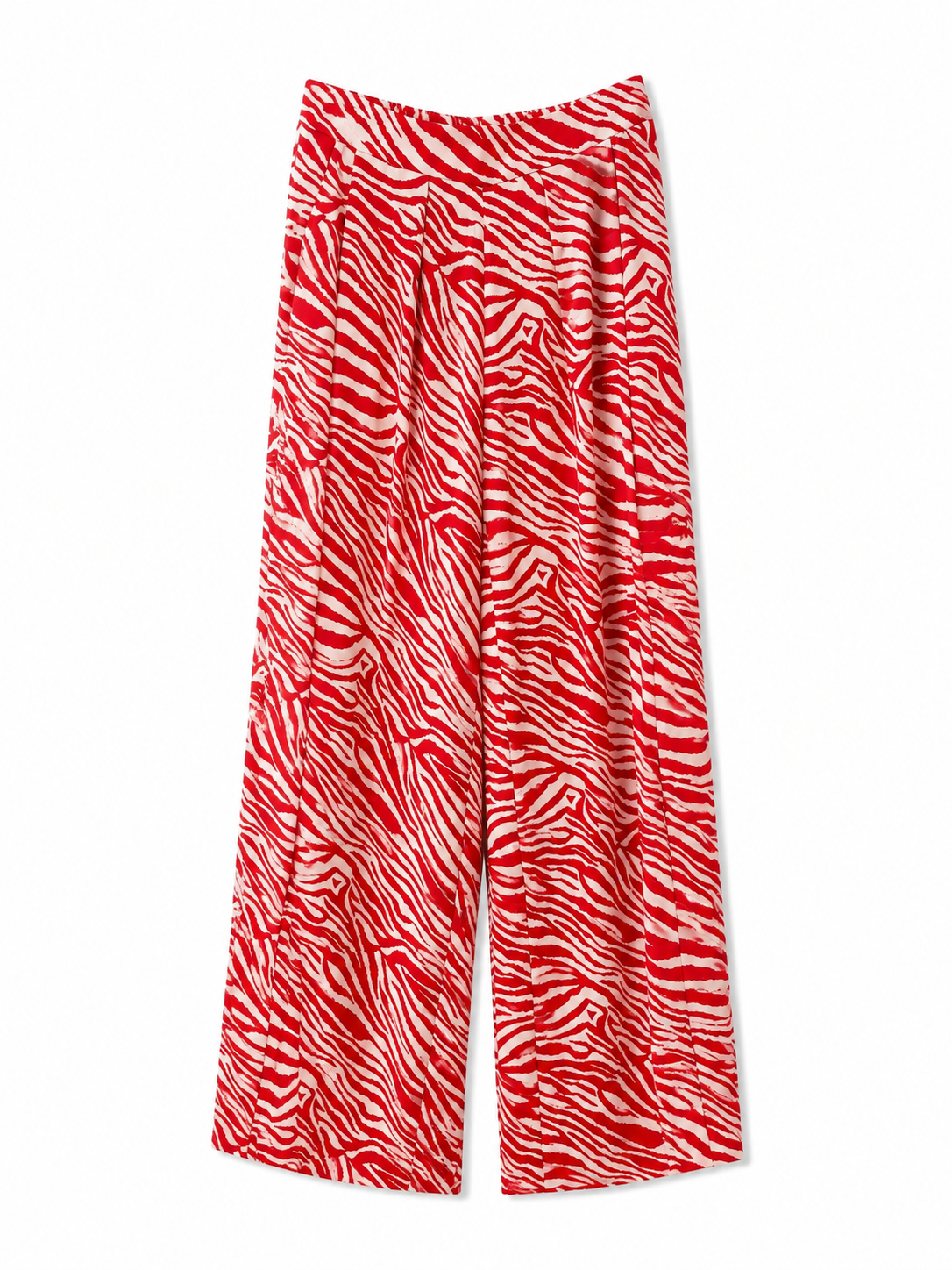 King  Kong pantalone fluido con passamaneria nera e tasche