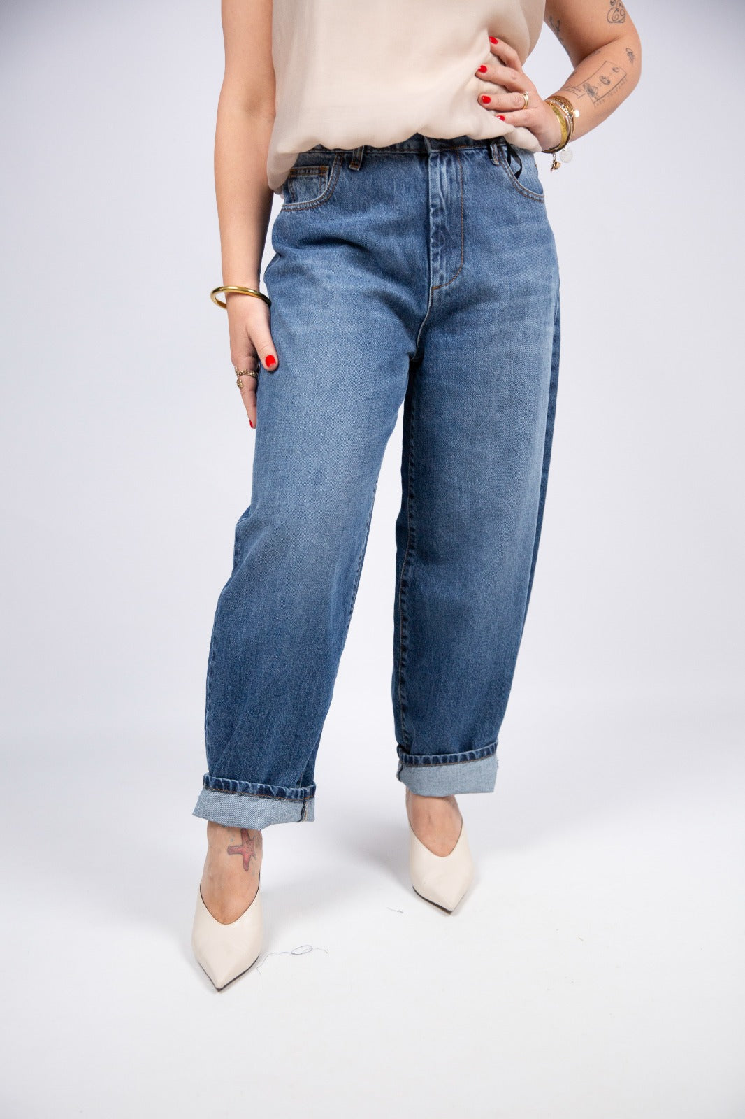 Arita jeans barrel 100% cotone