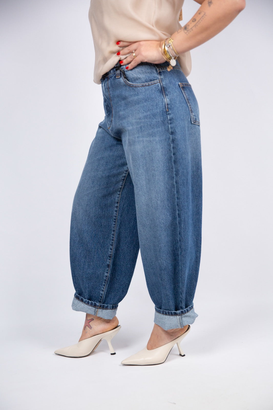 Arita jeans barrel 100% cotone