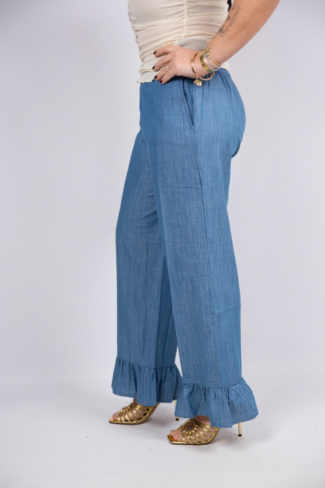 Compania fantastica pantalone con dettaglio rouche