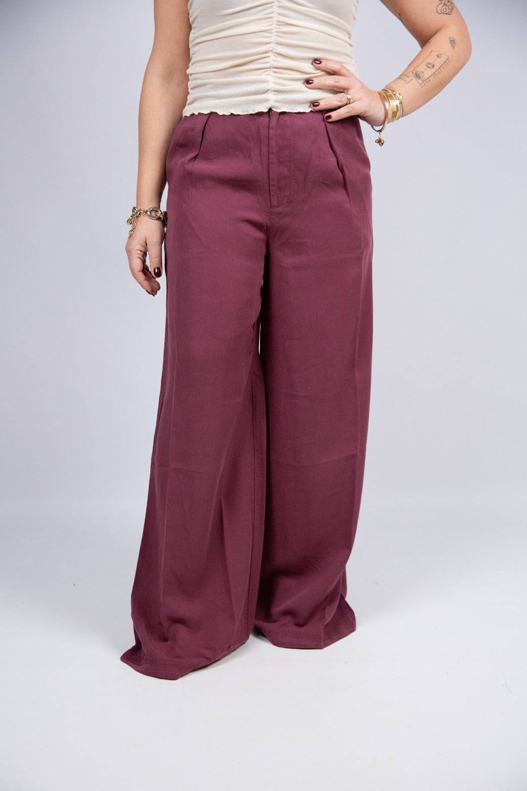 Wild pony pantalone palazzo in lyocell