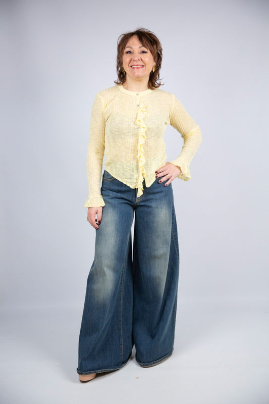 Wild pony cardigan costine con rouches