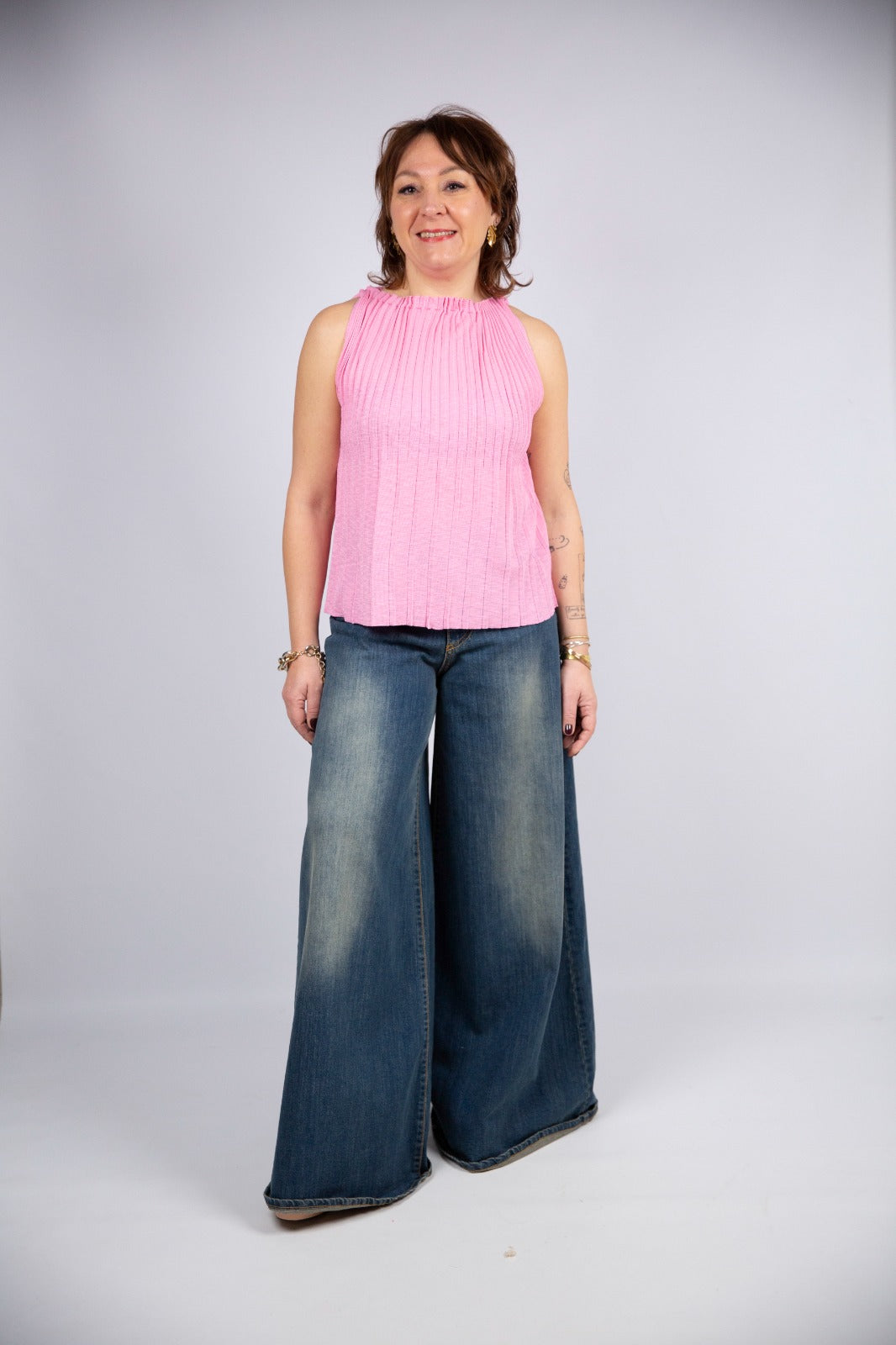 Compania fantastica top plissé rosa