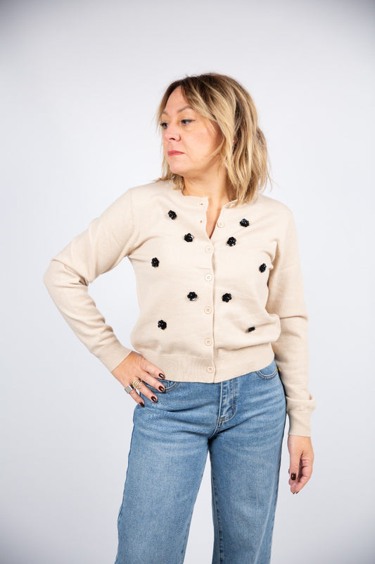 Wild pony cardigan con applicazioni di paillettes
