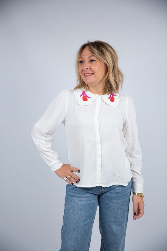 Compania fantastica Camicia con colletto ricamato