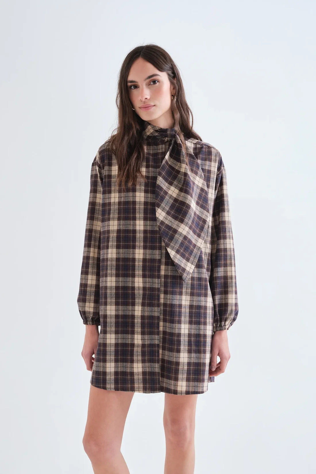 Compania fantastica abito corto in tartan