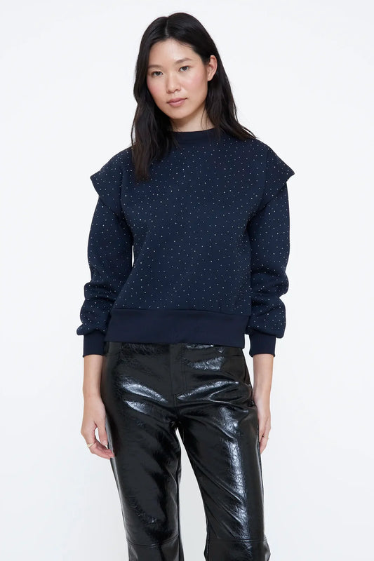Wild pony felpa blu con strass
