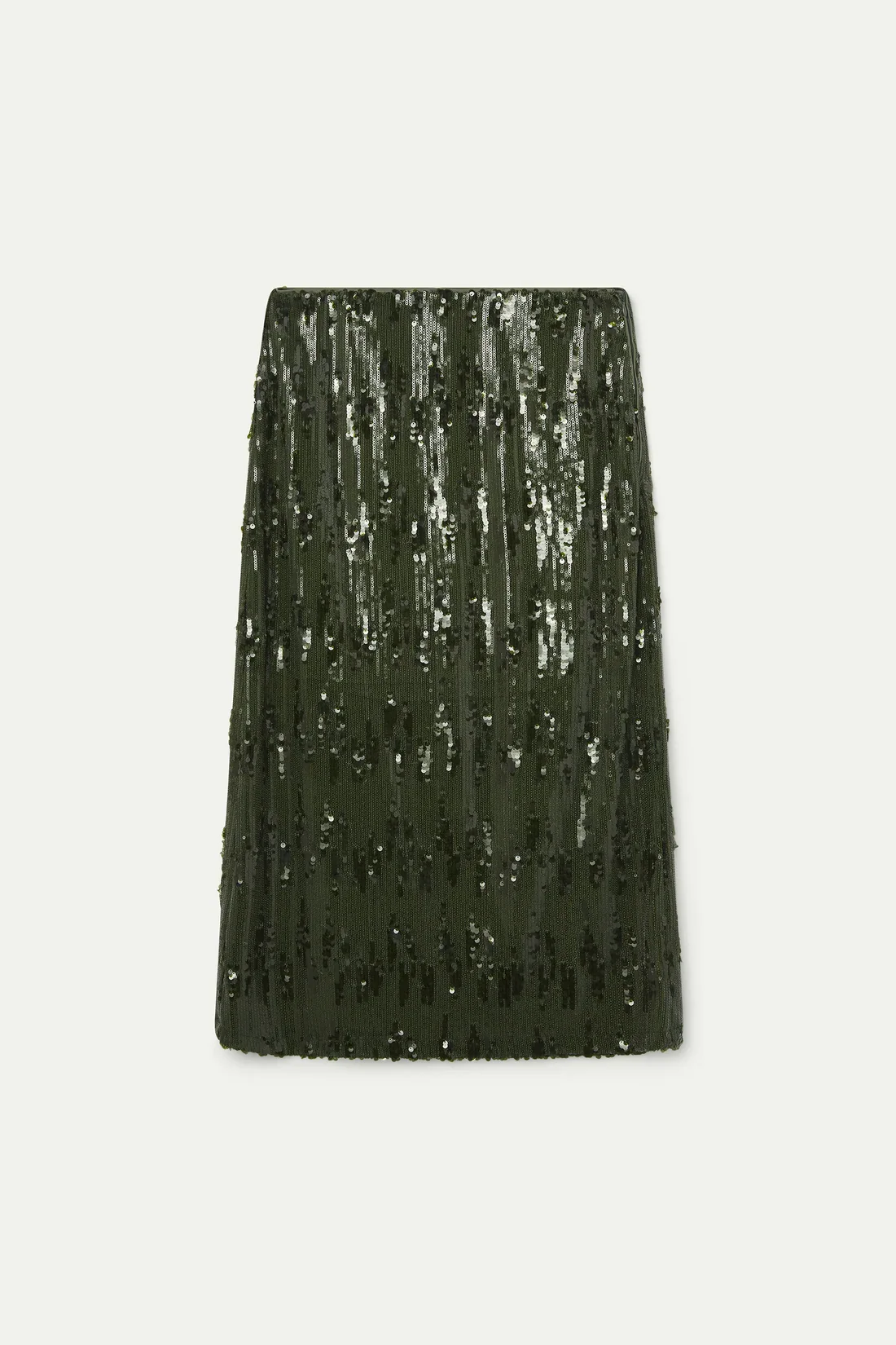 Wild pony Pencil skirt in paillettes verdi