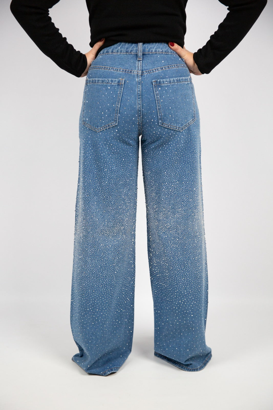 King Kong jeans wid leg con strass