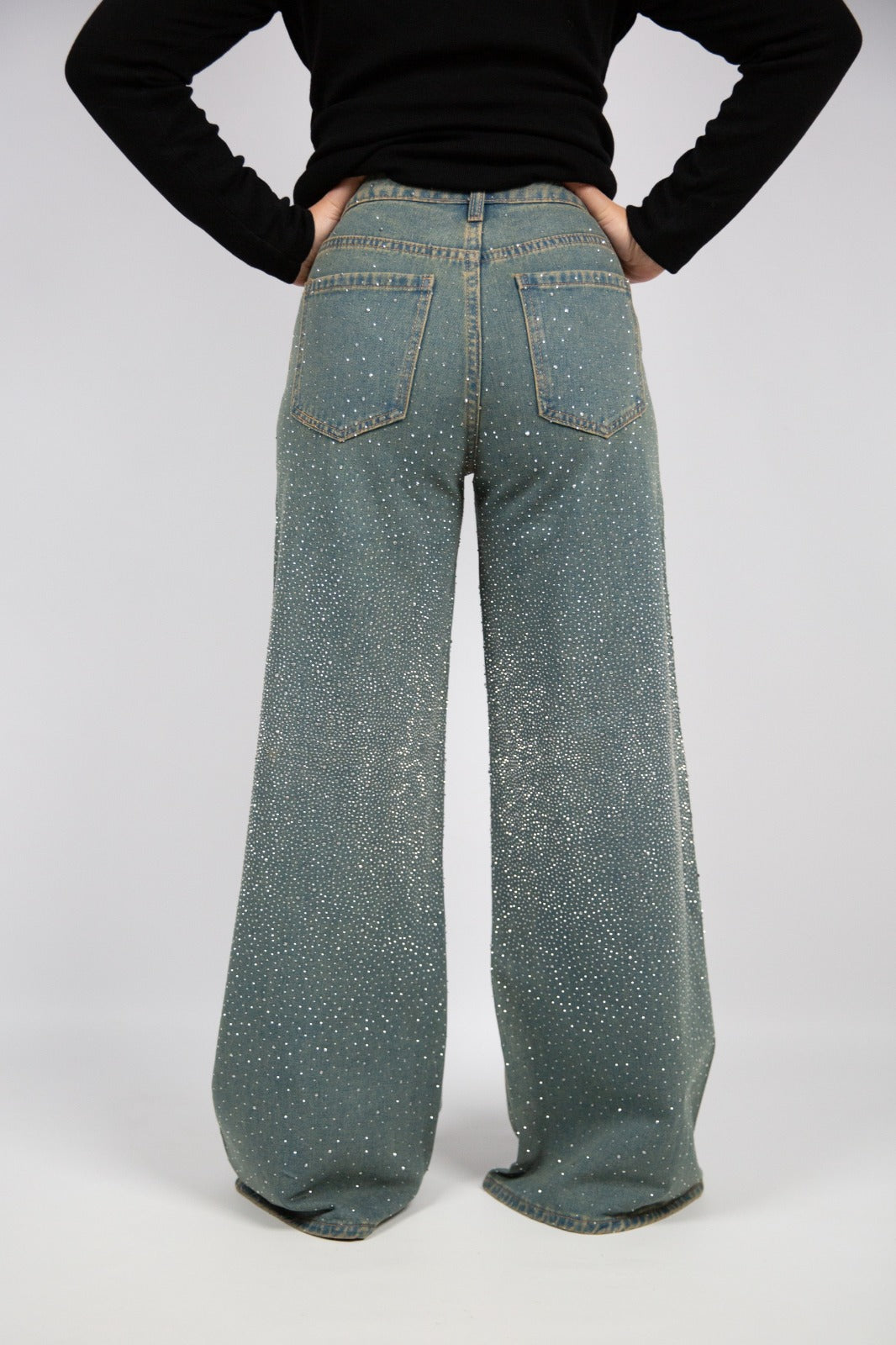 King Kong jeans wid leg con strass