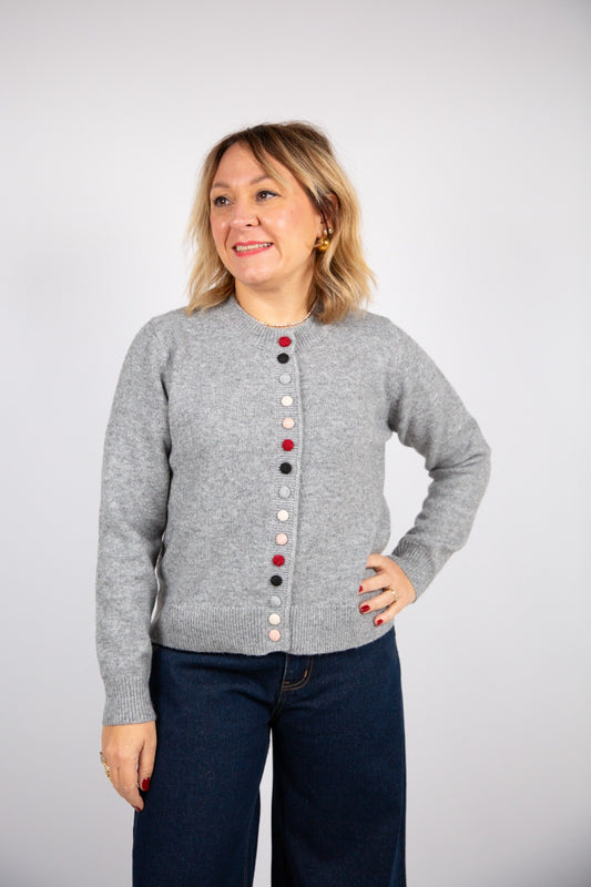 Compania fantastica cardigan bottoni multicolore