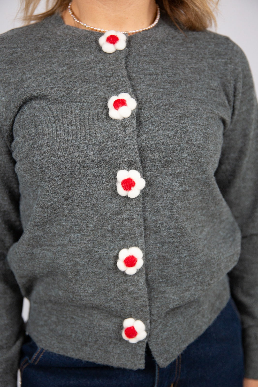 Compania fantastica cardigan bottoni a fiore