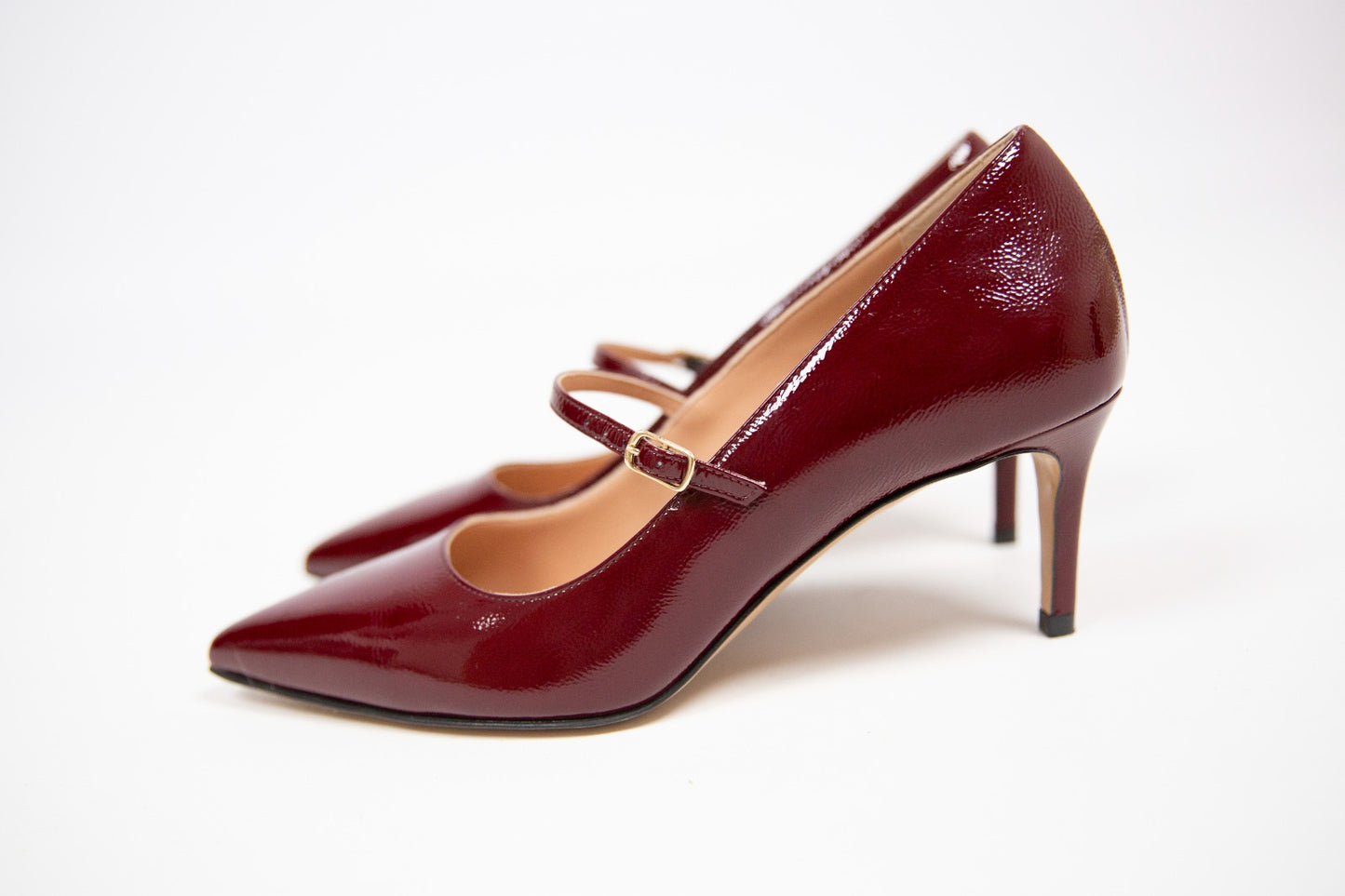 Lea gu décolleté in pelle verniciata bordeaux