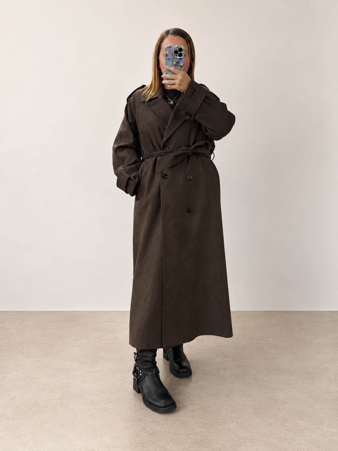 Grace & Mila trench eco renna cioccolato