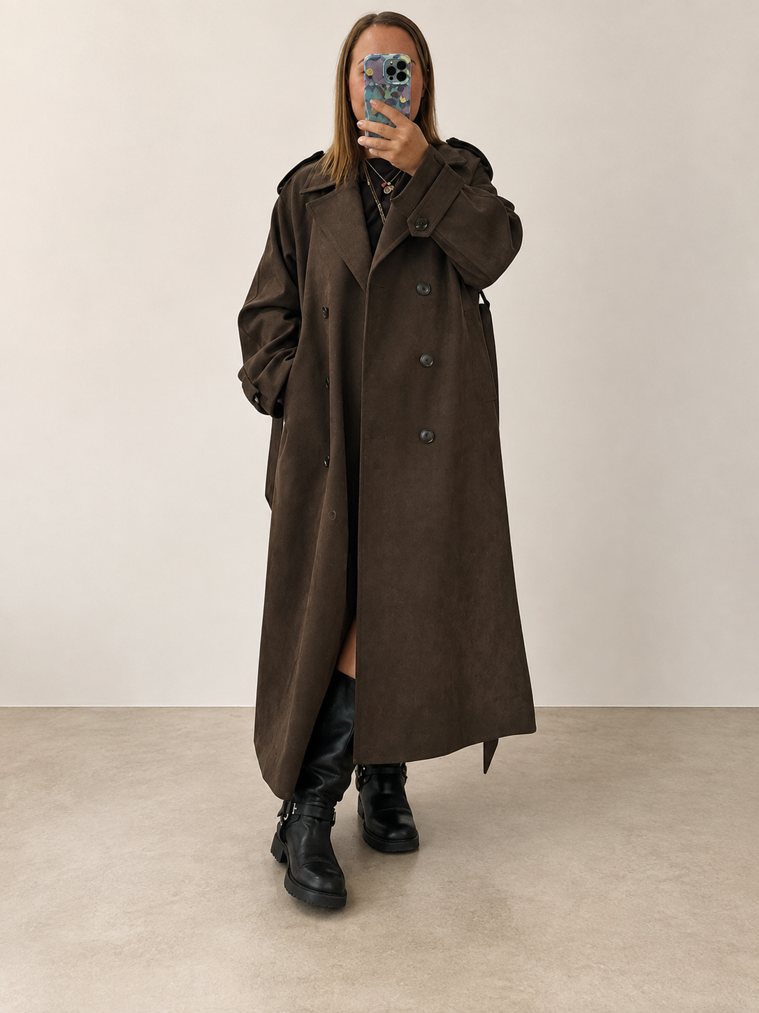 Grace & Mila trench eco renna cioccolato