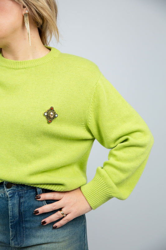 Motel Maglia misto cashmere con spilla