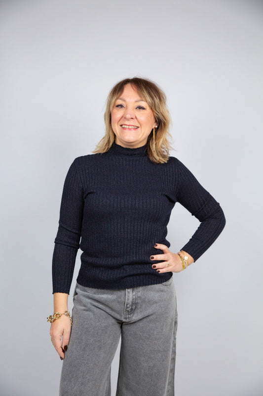 Wild pony lupetto lurex a coste