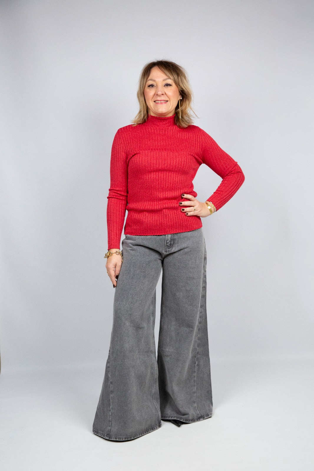 Wild pony lupetto lurex a coste